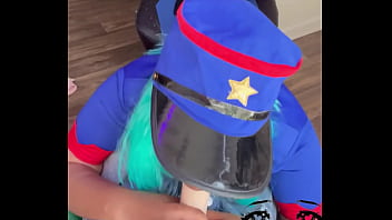 Hot cop slurps you up and squirts on you