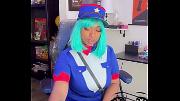 Hot cop slurps you up and squirts on you