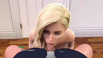 College kings chloe giving blowjob to alex