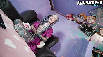 Tattoo model livestream with anal masturbation