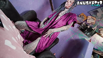 Tattoo model livestream with anal masturbation