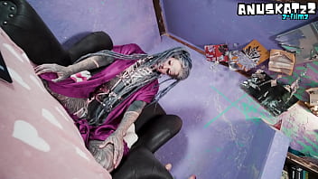 Tattoo model livestream with anal masturbation