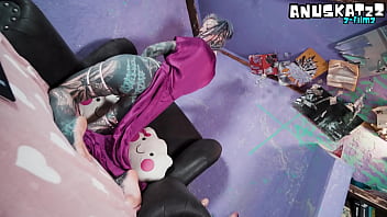 Tattoo model livestream with anal masturbation