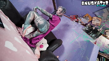 Tattoo model livestream with anal masturbation