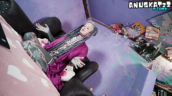 Tattoo model livestream with anal masturbation