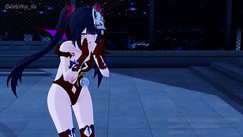 Girl fucks another girl with dick in different positions