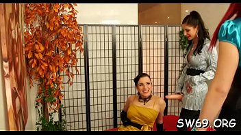 Gal has slime gloryhole sex