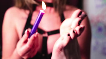 Lesbian feet wax play