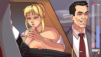 Chefe sortudo recebe boquete de secretária