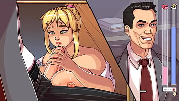 Chefe sortudo recebe boquete de secretária