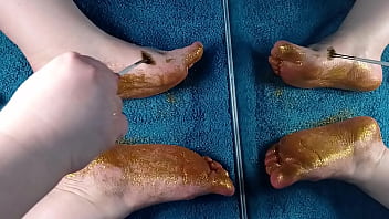 Feetfetish video my foot pampered with oil