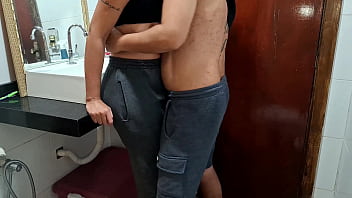 Catching the maid in the bathroom while the wife sunbathes