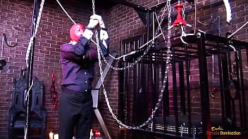 Two Naughty Girls Wanted To Please A Masked Guy And His Friend By Sucking Their Hard Cocks Before Getting Their Tight Holes Fucked Hard In The Sex Dungeon Until They Got Sprayed With Jizz thumbnail