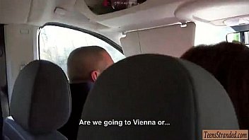 Three babes hitchhike and get pounded by nasty strangers