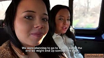 Three babes hitchhike and get pounded by nasty strangers