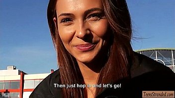 Three babes hitchhike and get pounded by nasty strangers