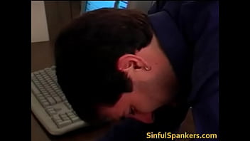 This guy gets bent over a table