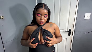 White boy gives his busty black step sister a facial and a creampie White boy gives his busty black step sister a facial and a creampie