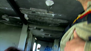 Short hair busty amateur fucks like a champ