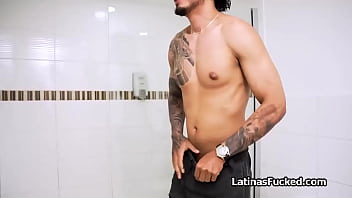 Big dicking the spicy latina neighbor while all wet