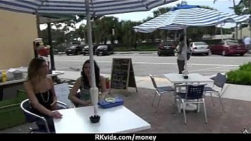 Stunning euro teen gets talked in to giving a blowjob for cash 14