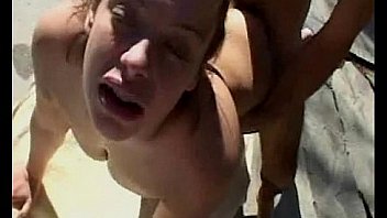 Fat busty girlfriend gets fucked pool side