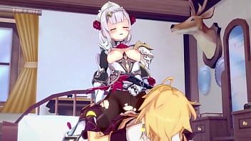 Noelle gives aether an intense fucking genshin impact sex