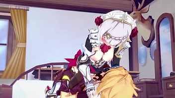 Noelle gives aether an intense fucking genshin impact sex