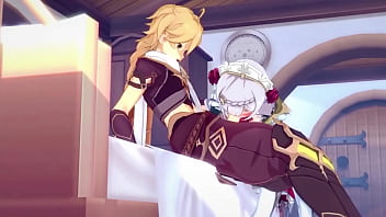 Noelle gives aether an intense fucking genshin impact sex