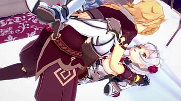 Noelle gives aether an intense fucking genshin impact sex