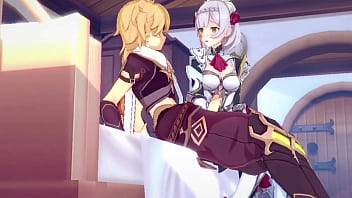 Noelle gives aether an intense fucking genshin impact sex