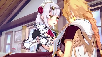 Noelle gives aether an intense fucking genshin impact sex