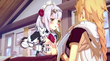 Noelle gives aether an intense fucking genshin impact sex
