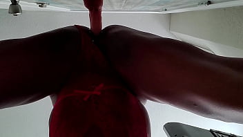 Hot ebony wife vs thrusting dildo