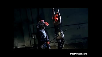 Kathy gets chained up spanked fucked and facialized