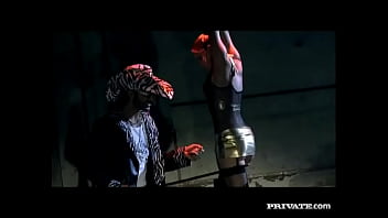 Kathy gets chained up spanked fucked and facialized