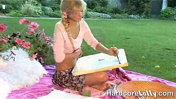 Blonde teen hottie gets all horny