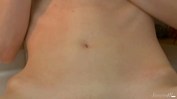 A handheld shower makes skinny teen obelia c cum really hard