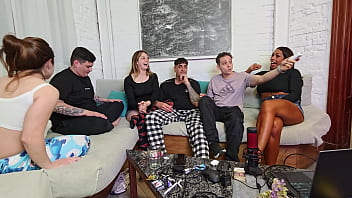 3 vs 3 truth or dare game night with friends turns into amateur orgy