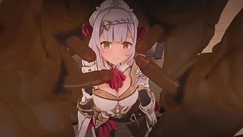 Noelle blacked by 4 cocks 71lv