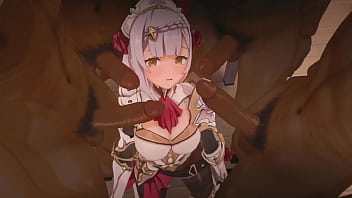 Noelle blacked by 4 cocks 71lv