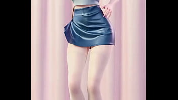 Big tits cloth simulation undressing mmd