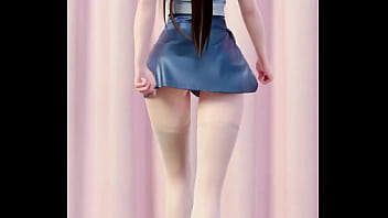 Big tits cloth simulation undressing mmd