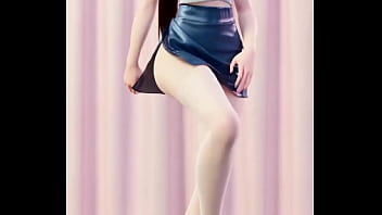 Big tits cloth simulation undressing mmd