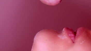 Slut desperate for step daddy's cum on her face