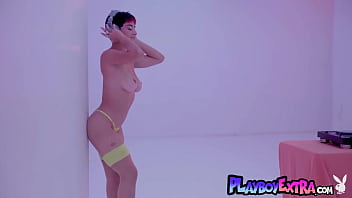 Smoking hot latin beauty teasing in her slutty lingerie and posing naked