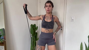 Exercising with warm up and stretch training