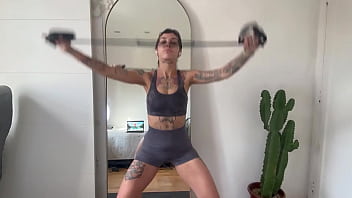 Exercising with warm up and stretch training