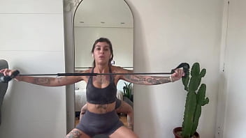 Exercising with warm up and stretch training