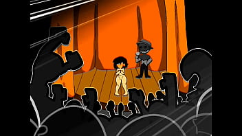 Embarrassed naked female animation parody